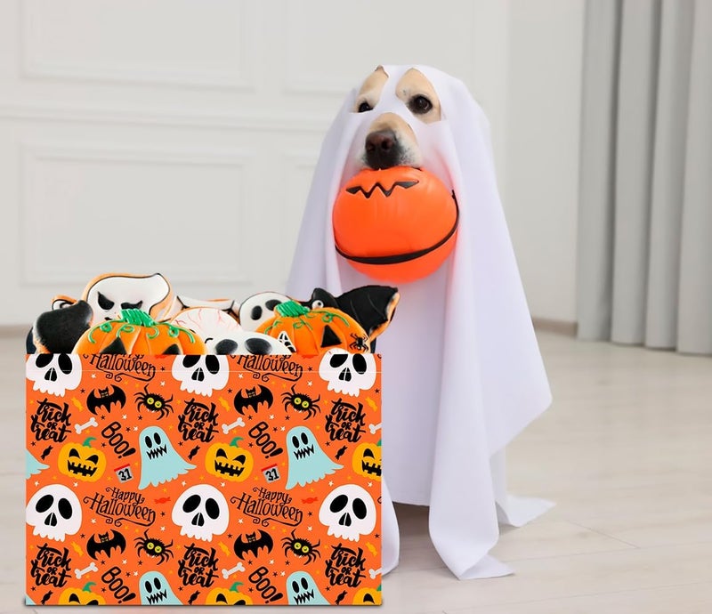 CLOCOR Rectangular Storage Basket,Collapsible Cute Pattern Storage Bin,Waterproof Books Box with Handles,Gift Basket(Spooky Halloween) - Image 5